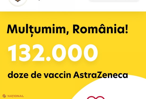 FOTO // Cel de-al treilea lot de vaccin oferit de România, 132 de mii de doze, a ajuns în R. Moldova: „Vom continua să construim poduri pentru cetățenii noștri, podul de vaccinuri fiind acum cel mai valoros”