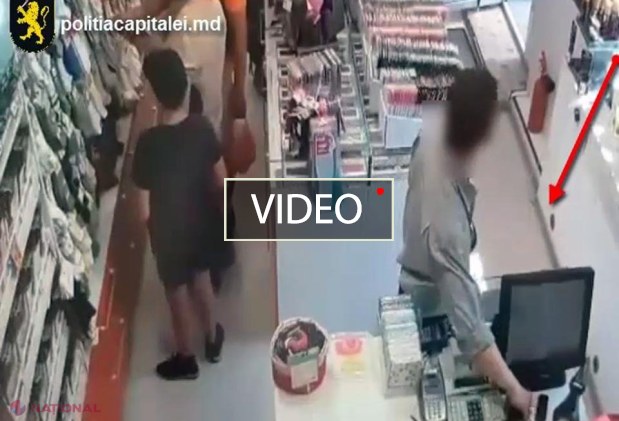VIDEO // Cum fură un ins de 42 de ani un telefon, asistat de un minor: Riscă doi ani de închisoare