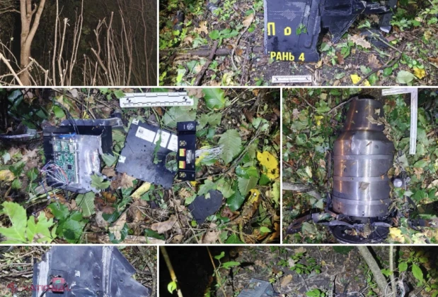 Fragmentele unei drone au fost depistate în apropiere de Briceni. Poliția: Nu există pericol pentru cetățeni