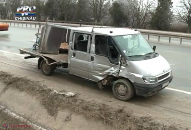 FOTO // GHINION: Aproape 30 de mașini implicate în ACCIDENTE la intrarea în Chișinău dinspre Stăuceni