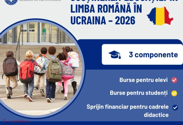 Sprijin pentru educația în limba ROMÂNĂ: Cum pot obține elevii și cadrele didactice din Ucraina bursele în valoare de 2 000 de RON de la Departamentul pentru Românii de Pretutundeni