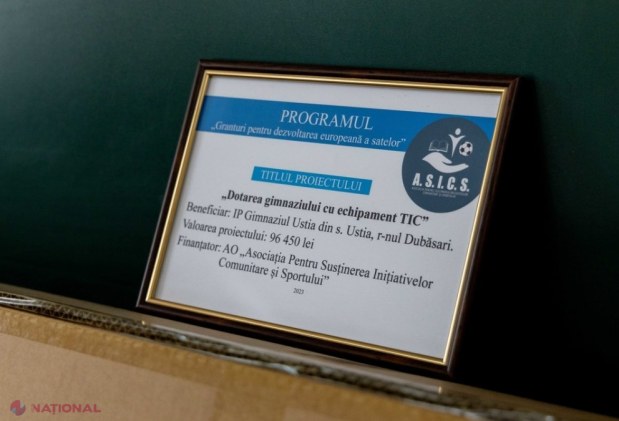 VIDEO // ​Programul „Granturi pentru dezvoltare europeană a satelor”, implementat de A.S.I.C.S., prinde turații. Gimnaziul din Ustia, raionul Dubăsari, dotat cu table interactive moderne. ,,Lecțiile vor deveni mai productive și mai interesante
