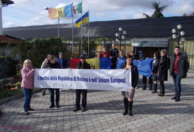 FOTO // Europa ZGUDUITĂ de mesaje în susținerea integrării europene a R. Moldova