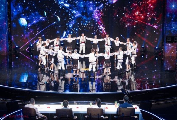 VIDEO // Un grup de dansuri populare dintr-un sat al R. Moldova, GOLDEN BUZZ la „Românii au talent”: „Sunteți fenomen!”