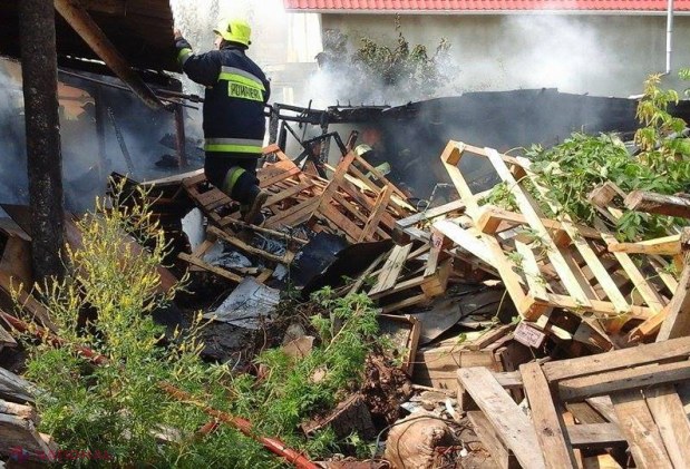 Incendiu în centrul Chișinăului 