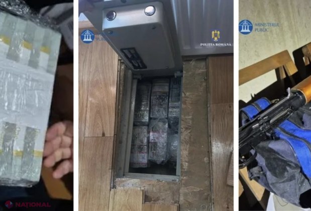 FOTO // Un seif cu un MILION și jumătate de dolari găsit de procurori în podeaua casei lui Horațiu Potra, un apropiat al lui Călin Georgescu. Au fost găsite inclusiv arme și echipament de luptă