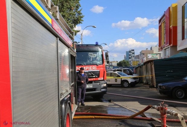 INCENDIU la Piața Centrală din Chișinău
