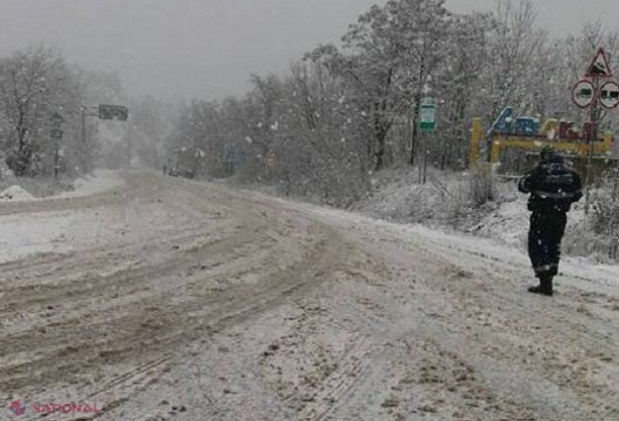 NINSOARE pe drumurile din nordul R. Moldova: NU frânați, dacă vehiculul începe să derapeze