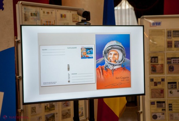 FOTO, VIDEO // Î.S. „Poșta Moldovei” a pus în CIRCULAȚIE ștampila poștală specială: „Iuri Gagarin – 60 de ani de la primul zbor în spațiu”, dar și o carte poștală dedicată primului om ajuns în SPAȚIU