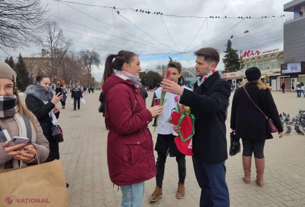 FOTO // De 8 Martie, echipa Partidului „ȘOR” a surprins într-un mod plăcut femeile din R. Moldova