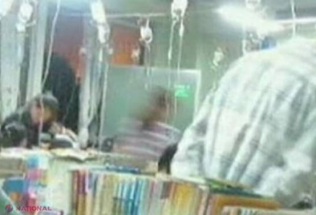 Imagini TULBURĂTOARE dintr-un liceu! Elevii sunt cuplați la perfuzii cu aminoacizi pentru a învăța într-o zi cât alții în două luni