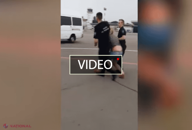 VIDEO // Scoși cu ȚIPETE din avion: Cum s-au dat în spectacol doi transnistreni care se întorceau din Turcia