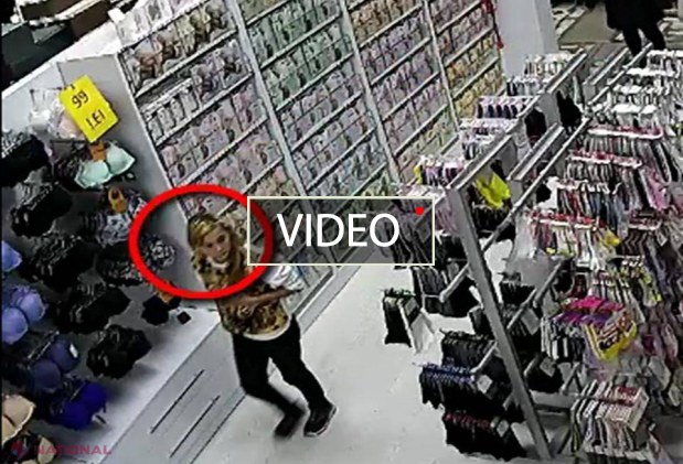 VIDEO // RUȘINOS: Cum fură o tânără un telefon dintr-un magazin din Chișinău. O recunoașteți? 