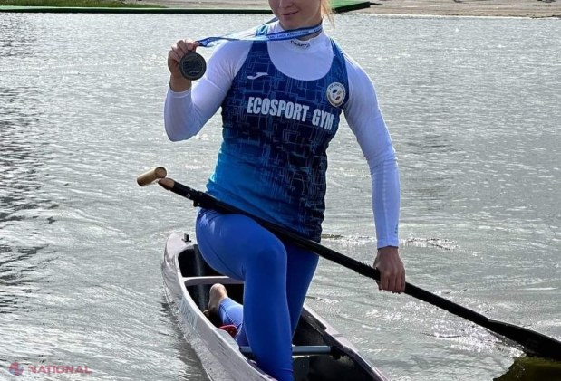 O nouă MEDALIE pentru R. Moldova. Mingireanca Maria Olărașu a urcat pe treapta a treia a podiumului de premiere la Campionatul European de canoe din Portugalia 