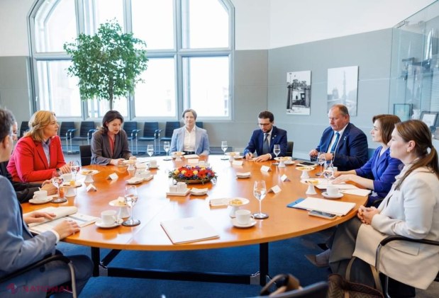 FOTO // Maia Sandu a primit ASIGURĂRI ferme la Berlin din partea cancelarului Olaf Scholz și președintelui Frank-Walter Steinmeier: Germania susține aderarea R. Moldovei la UE