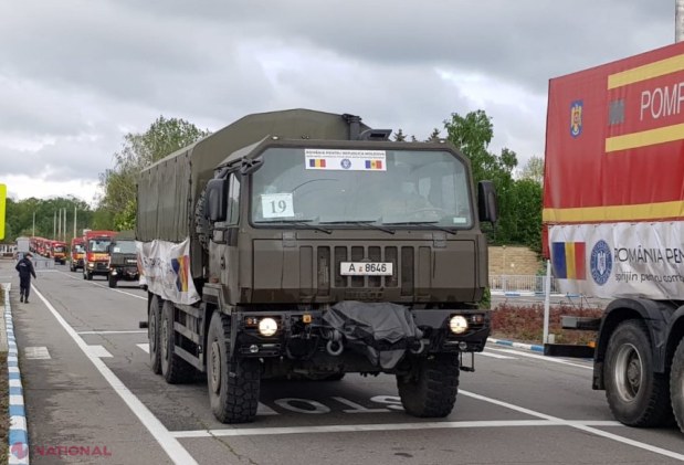 FOTO, VIDEO // IMAGINI cu DRONA: Ce era în cele 20 de CAMIOANE trimise de către România în R. Moldova