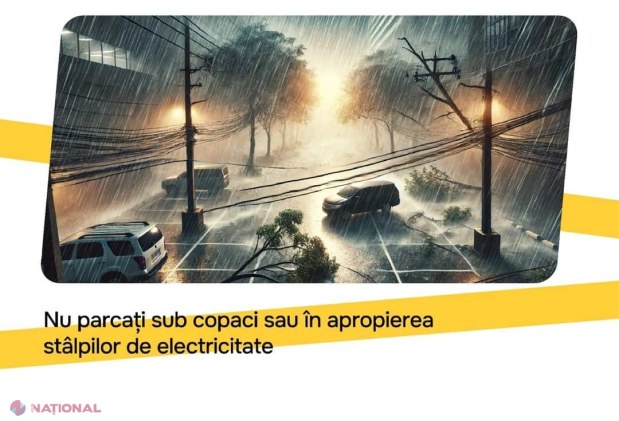 METEO // Cod galben de ploi puternice și vineri, până la amiază, în R. Moldova