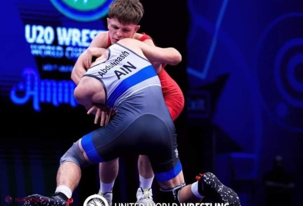 FOTO // Luptătorul Alexandru Solovei, vicecampion MONDIAL în Iordania. Discipolul lui Mihail Cucul a ratat la mustață AURUL