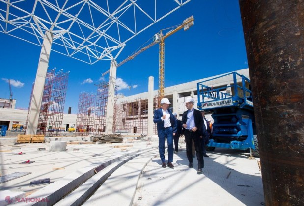 VIDEO // „Arena Chișinău”, construită în proporție de 65%. Ex-spicherul Candu: „Pe 14 octombrie, complexul va fi dat în exploatare”