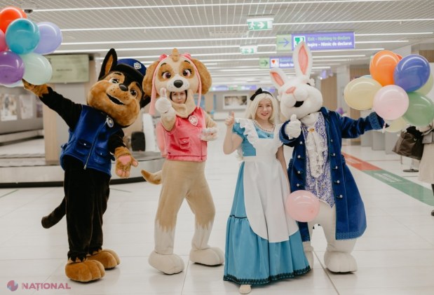 FOTO // Surprize din partea „Avia Invest” pentru călătorii care trec prin Aeroportul Internațional Chișinău