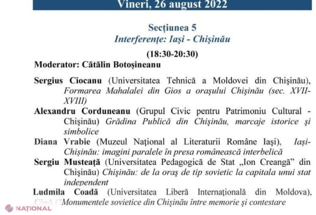 Trecutul oraşelor Iași și Chișinău, prezentat la o conferință anuală organizată peste Prut