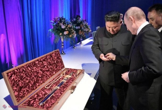 VIDEO // Momentul STRANIU în care Kim Jong-un şi Vladimir Putin descoperă că şi-au făcut acelaşi CADOU. Feţele lor, de pus în ramă!