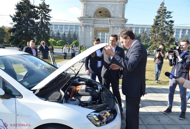 Primul automobil ELECTRIC, la Primăria Chişinău. Chirtoacă: „Este un simbol al viitorului”