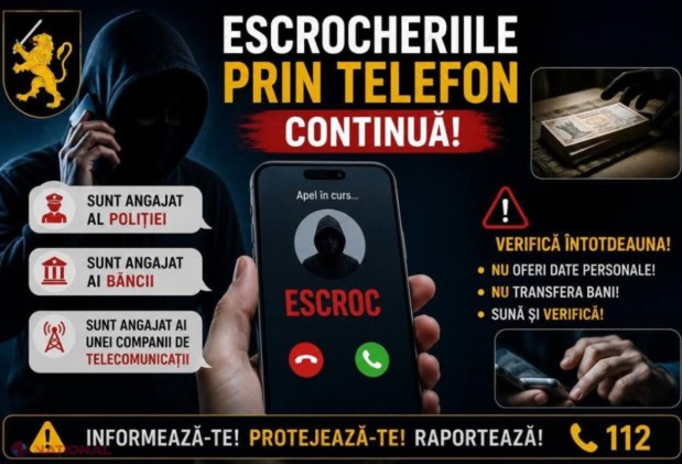 ALERTĂ de escrocherii de proporții: Un milion de lei furat prin telefon! Cum a fost păcălită o femeie să ia credit și să dea 400.000 de lei unui „curier”. Alte 135 de ATACURI, respinse de cetățeni