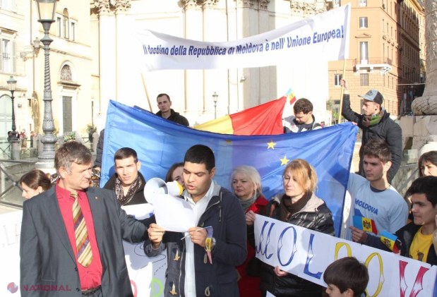 FOTO // Europa ZGUDUITĂ de mesaje în susținerea integrării europene a R. Moldova