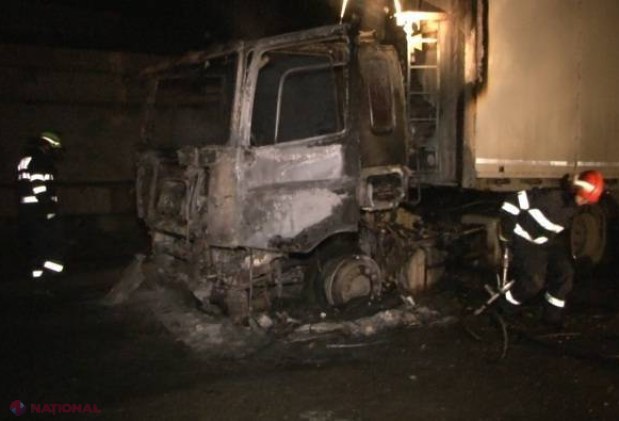 ALERTĂ // Camion plin cu motorină, în FLĂCĂRI la Ialoveni