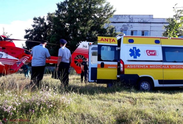 FOTO // Un tânăr din Cahul, transportat cu elicopterul SMURD la București pentru a-i pune la loc un PICIOR desprins de corp