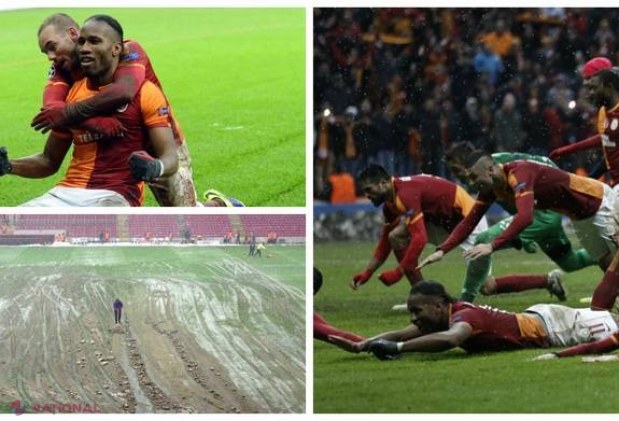 Calificare în zăpadă! Galatasaray a scos-o pe Juventus din Ligă pe un teren jalnic!
