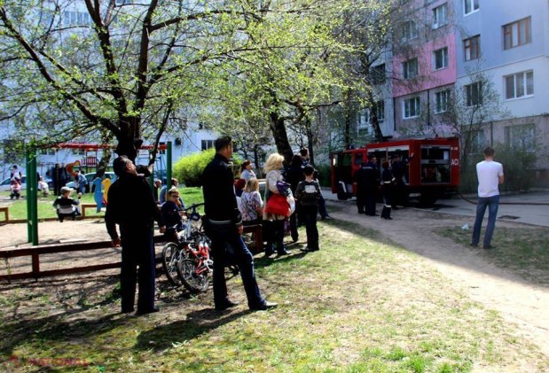 Foto // INCENDIU pe strada Grenoble din capitală