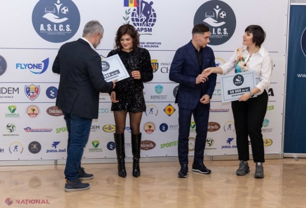 VIDEO // Cei mai buni sportivi ai anului 2023 au primit PREMII consistente din partea A.S.I.C.S. Anastasia Nichita, Denis Vierul și Artiom Livadari au primit 300 000 de lei la Gala APSM pentru performanțele înregistrate anul acesta