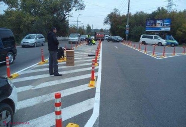 ATENŢIE, şoferi! Sens giratoriu într-o nouă intersecţie din Chişinău