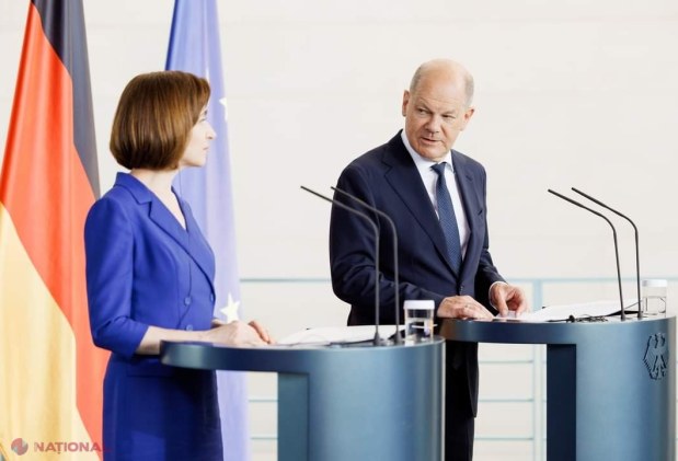 FOTO // Maia Sandu a primit ASIGURĂRI ferme la Berlin din partea cancelarului Olaf Scholz și președintelui Frank-Walter Steinmeier: Germania susține aderarea R. Moldovei la UE