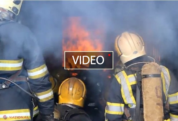 VIDEO // Cincisprezece pompieri din R. Moldova au rezistat la temperaturi de 900 grade Celsius