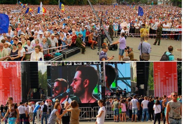 REPORTAJ FOTO // Protestul din PMAN versus concertul de la „Moldexpo”