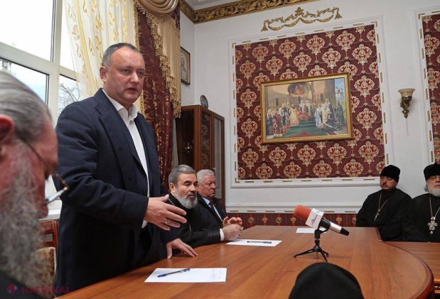 FOTO // Igor Dodon s-a ÎNTREȚINUT cu Episcopul Marchel, cel care a lansat un atac SUBURBAN la adresa Maiei Sandu în campania electorală