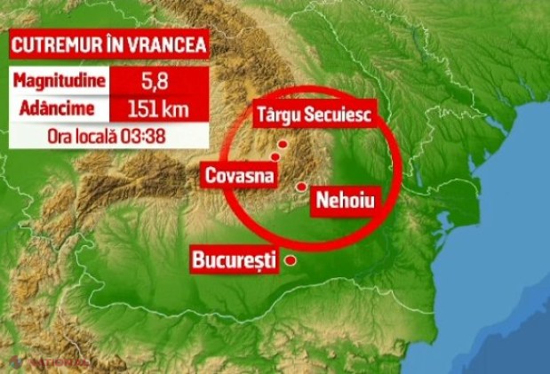 Institutul de Geologie și Seismologie din R. Moldova oferă DETALII despre cutremurul PUTERNIC din această noapte