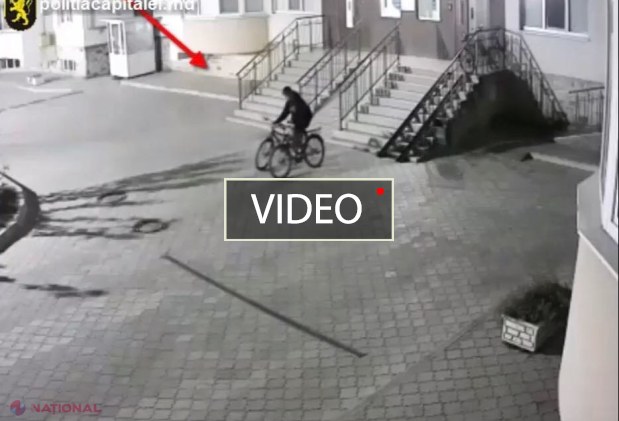 VIDEO // Cum fura un adolescent din Chișinău biciclete din scările blocurilor de locuit: Riscă până la patru ani de închisoare
