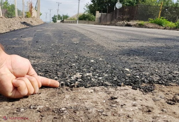 VIDEO, FOTO // DEGETUL lui Gaburici: Ministrul a INSPECTAT porțiunea de drum unde ar fi fost pus un strat de asfalt „cât degetul”. Ce explicații a primit