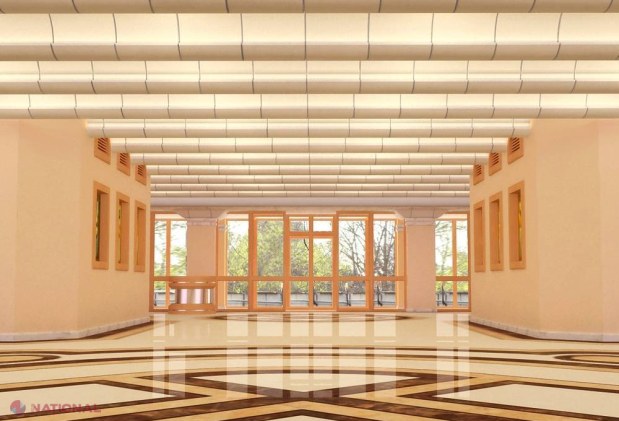 GALERIE FOTO // LUXUL din Președinția lui Dodon, reparată de turci: Balustrade și candelabre AURITE