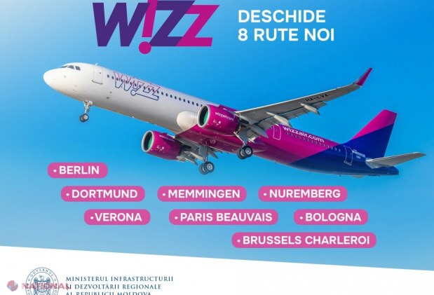 O companie aeriană LOW COST își deschide la Chișinău o bază operațională, inclusiv zboruri spre OPT destinații din Europa
