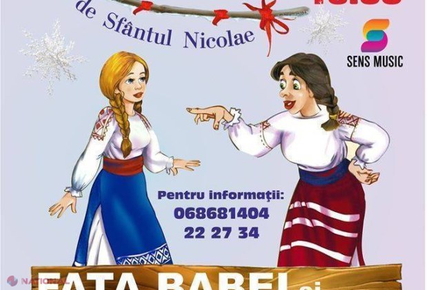 Teatrul „Țăndărică” din București prezintă astăzi la Chișinău spectacolul pentru copii „Fata babei și fata moșneagului”