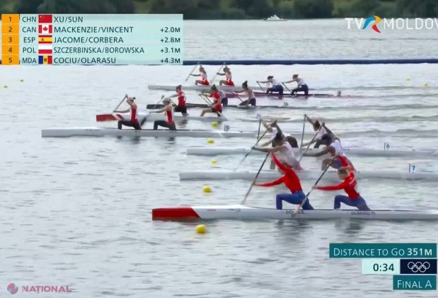 FOTO // Maria Olărașu și Daniela Cociu au ratat podiumul de premiere la Jocurile Olimpice, dar se numără printre cele mai bune opt echipaje din lume la canoe dublu pe distanța de 500 de metri