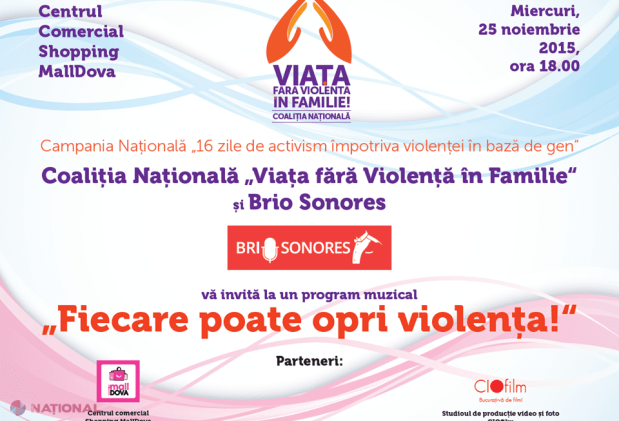 O campanie împotriva VIOLENȚEI debutează cu un recital de „Brio Sonores”