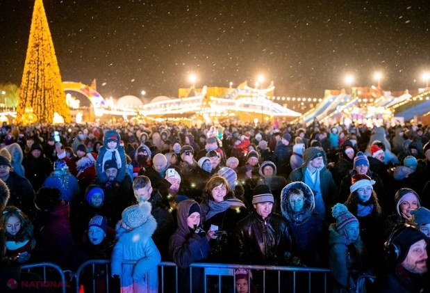 GALERIE FOTO // Mega-concert și show spectaculos cu focuri de artificii. Mii de moldoveni au sărbătorit Revelionul la Orhei!