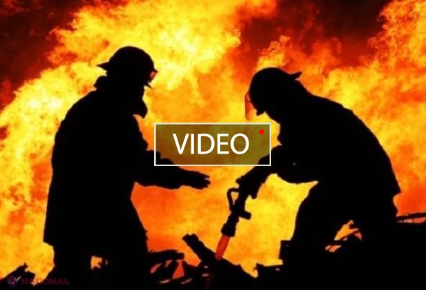 VIDEO // Incendiu de PROPORȚII în Chișinău noaptea trecută: Crengile depozitate pe trei ha au umplut capitala cu fum