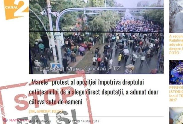 STOP FALS!: La protestul din 14 mai s-au adunat câteva sute de persoane
